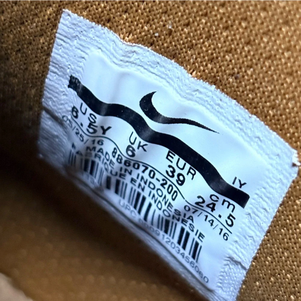 Nike | Dunk High Premium GS Sneakers 886070-200 - Youth 6.5Y Flax - Picture 7 of 10